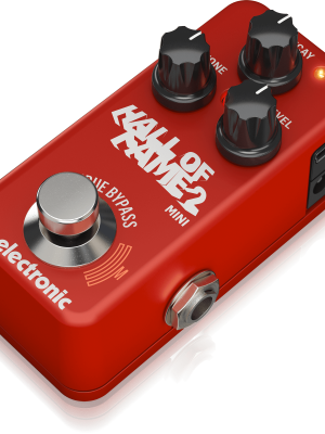 TC Electronic Hall Of Fame II Mini Reverb Pedal de reverberación ultracompacto icónico con el innovador pedal MASH y el nuevo algoritmo de reverberación Shimmer