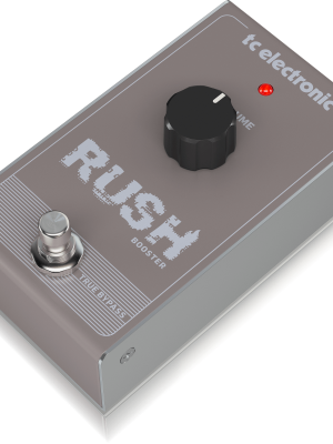TC Electronic Rush Booster Pedal booster limpio ultratransparente con una potente ganancia de 20 dB