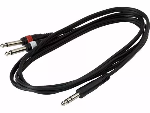 Cable Warwick Rockcable Plug estéreo 6,3mm. 2 Plugs mono 6,3mm. . Largo de cable 1,8m. RCL 20923 D4