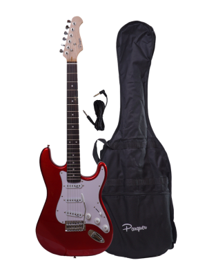 Guitarra Electrica Stratocaster Parquer Roja ST100RD con funda