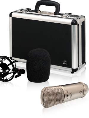 Behringer B1 Micrófono Condenser de estudio de diafragma grande bañado en oro