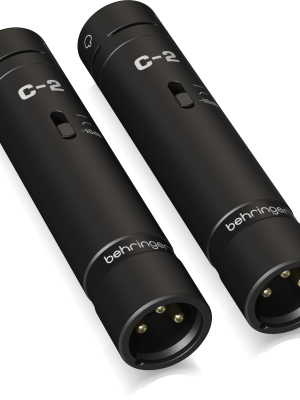 Behringer C2 Dark Edition Par Microfonos Condenser con Estuche y Pipeta