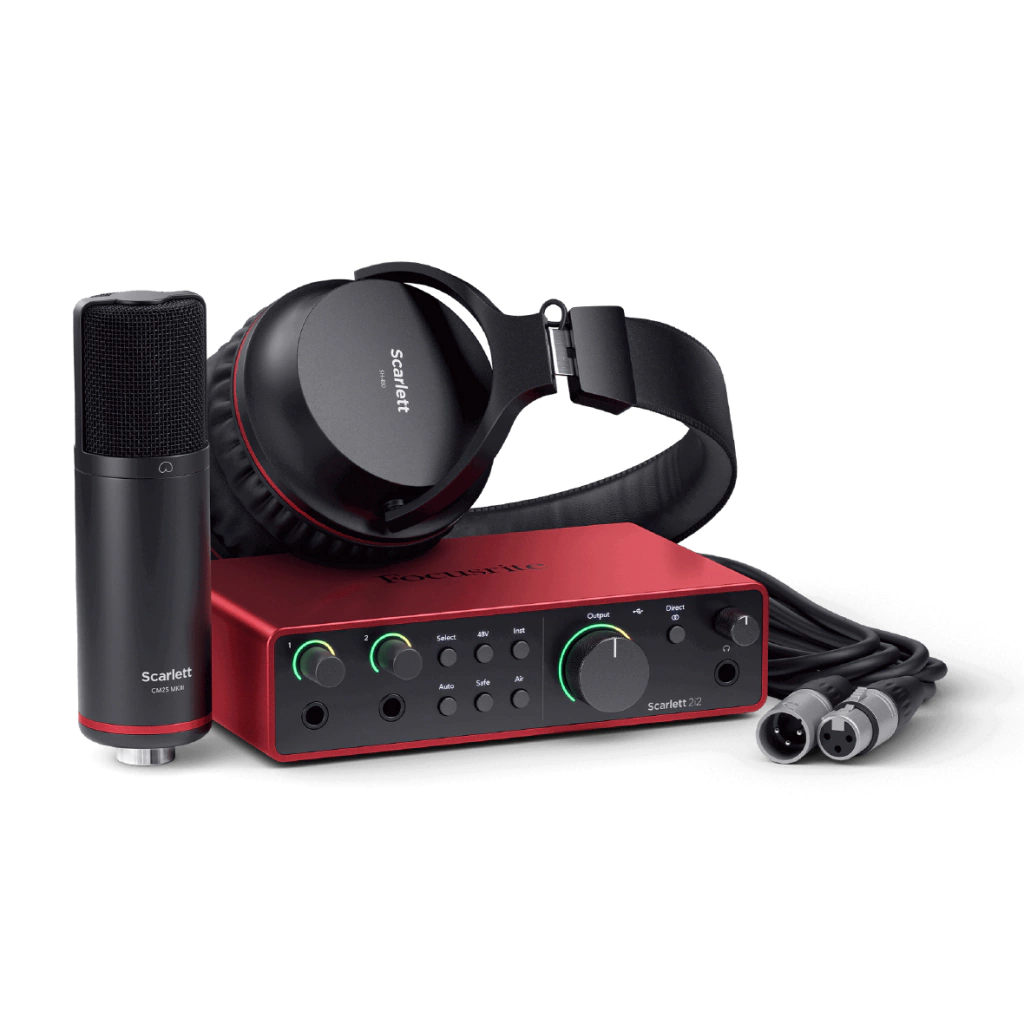 Focusrite Scarlett 2i2 Studio 4ta Generación Kit Microfono + Interfaz + Auriculares