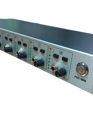LEXSEN PSC800 Amplificador de auriculares 8 Canales stereo,control de volumen independiente, salidas stereo 1/4, 1 u rack
