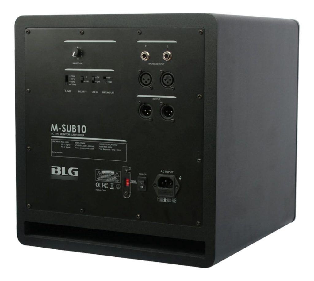 Lexsen M-Sub10 Subwoofer Activo 10" 250W con X-Over Incluido - Image 2