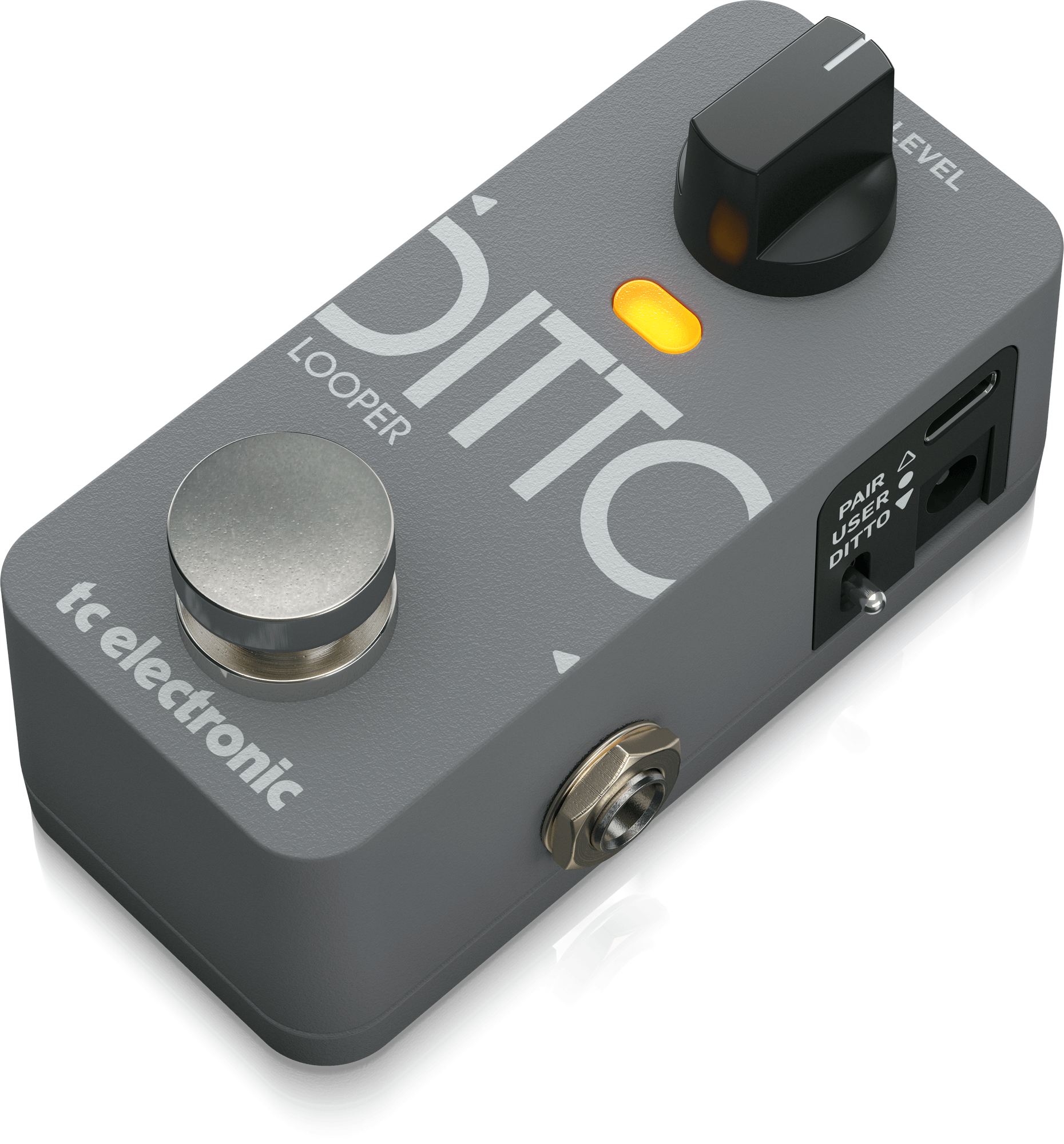 TC Electronic DITTO 2 LOOPER de segunda generación con pedal rediseñado, bucle de un solo toque, LoopSnap inteligente e integración con la aplicación Bluetooth