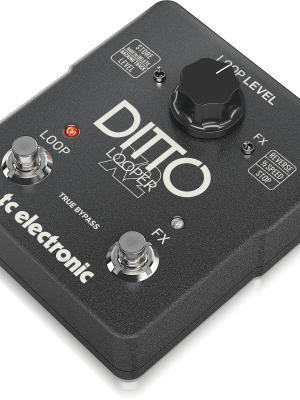 TC Electronic DITTO LOOPER X2 Pedal de bucle altamente intuitivo con botón de parada dedicado y efectos de bucle