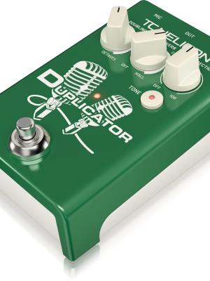 TC Electronic DUPLICATOR Pedal de efectos vocales ultrasimple con duplicación, reverberación y corrección de tono
