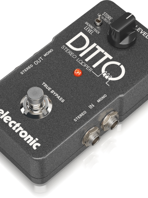 TC Electronic Ditto Looper Stereo Pedal de bucle altamente intuitivo con E/S estéreo e importación/exportación de bucles
