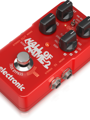 TC Electronic HALL OF FAME 2 REVERB Pedal de reverberación icónico con el innovador pedal MASH y efecto Shimmer
