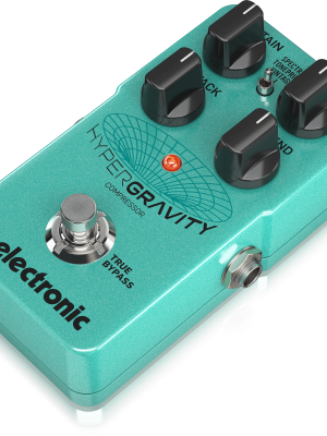 TC Electronic HYPERGRAVITY COMPRESSOR Pedal de compresión multibanda excepcional con modo compresor vintage y TonePrints integrados