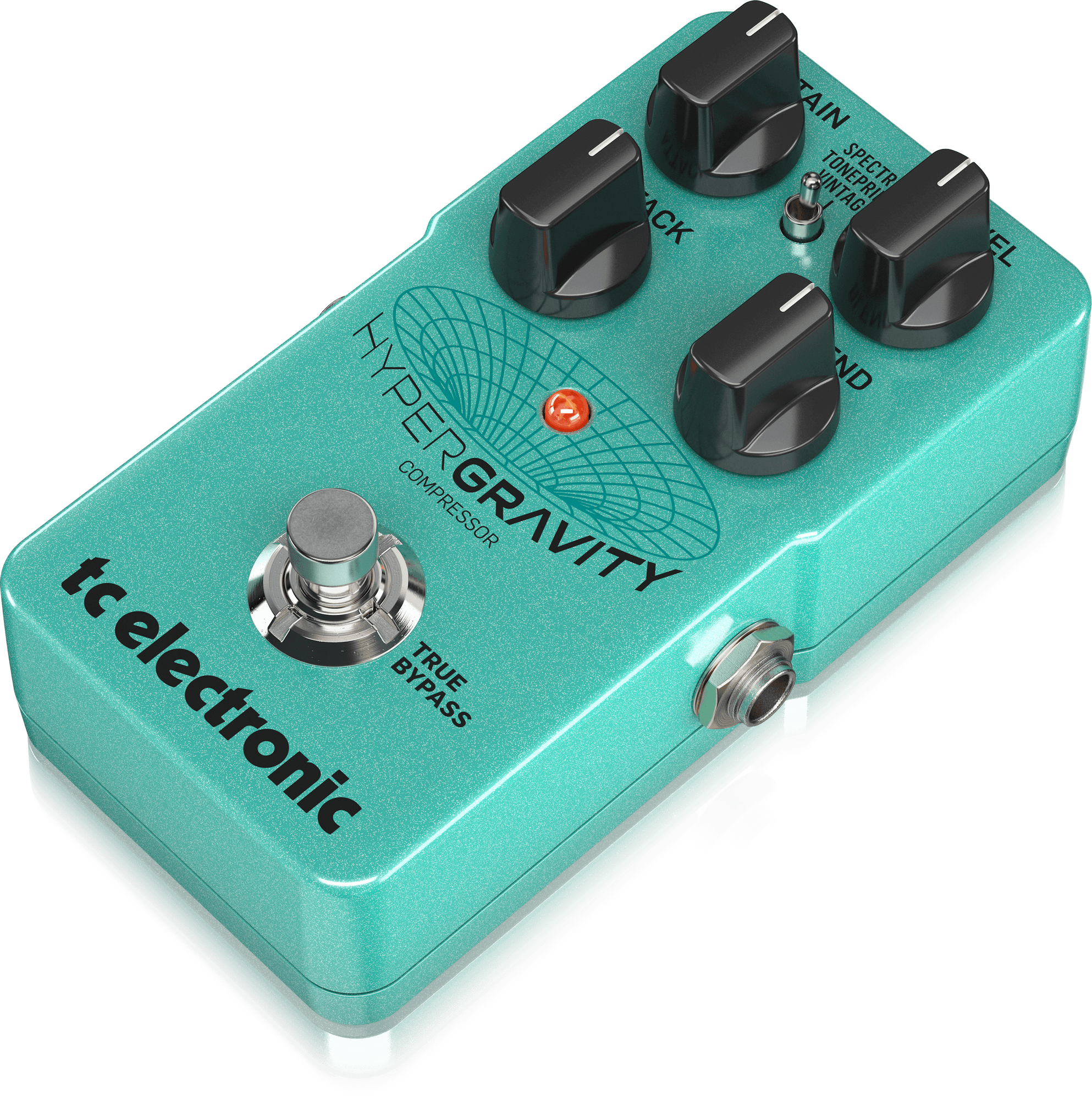 TC Electronic HYPERGRAVITY COMPRESSOR Pedal de compresión multibanda excepcional con modo compresor vintage y TonePrints integrados