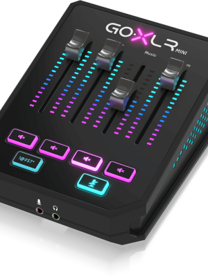 TC Helicon GOXLR MINI Mezclador de transmisión en línea con interfaz USB/audio y preamplificador Midas