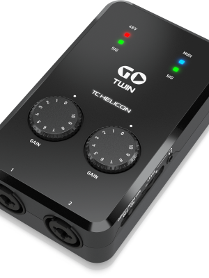 TC Helicon Go Twin Interfaz de audio/MIDI de dos canales de alta definición para dispositivos móviles