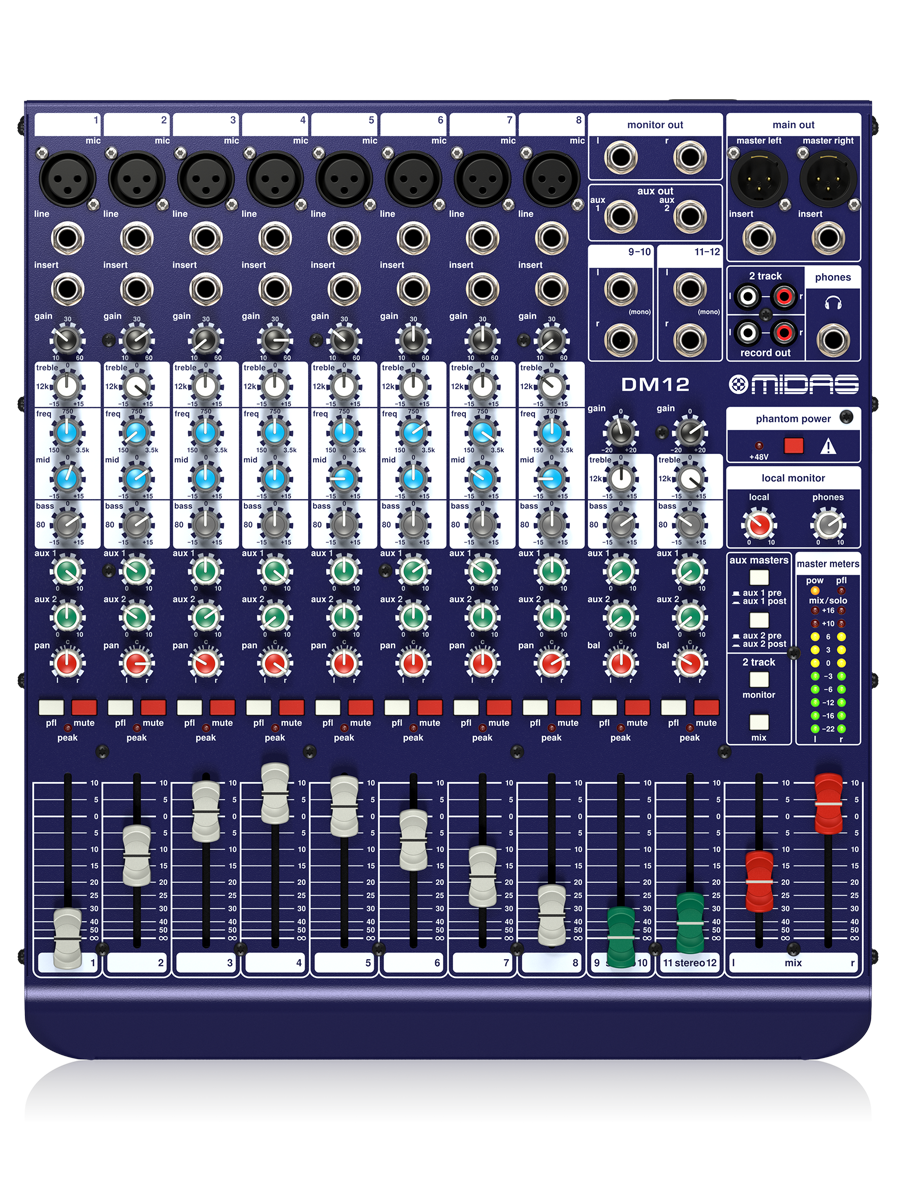 MIDAS DM12 Consola Mixer 12 entradas