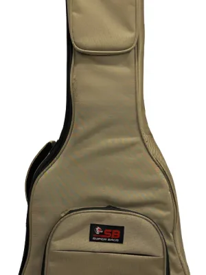 Funda Guitarra Criolla con 15mm de espesor Color Marron Claro Beige Superbag SB15CLBG