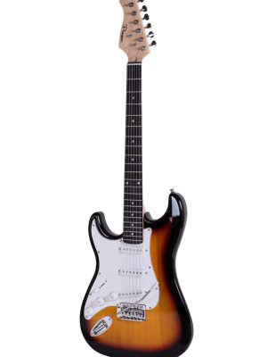 Guitarra Electrica para Zurdos Stratocaster Parquer Sunburst ST100SBL con funda