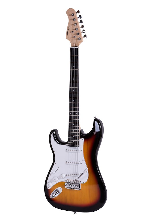 Guitarra Electrica para Zurdos Stratocaster Parquer Sunburst ST100SBL con funda