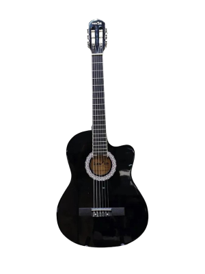 Guitarra Electro Criolla Inwin CL39CEQBK Color Negro