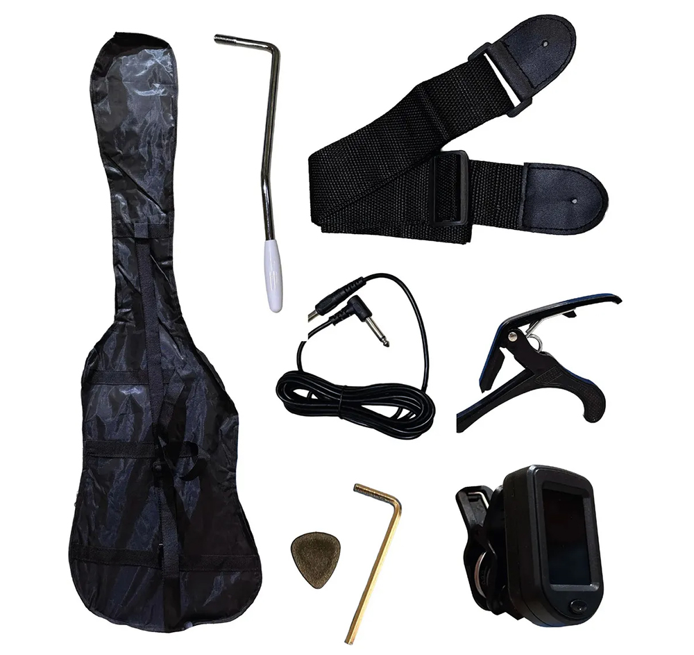 Kit Guitarra Electrica Stratocaster Inwin Pack con Amplificador + Accesorios Color Sunburst PACKSTSB - Image 5