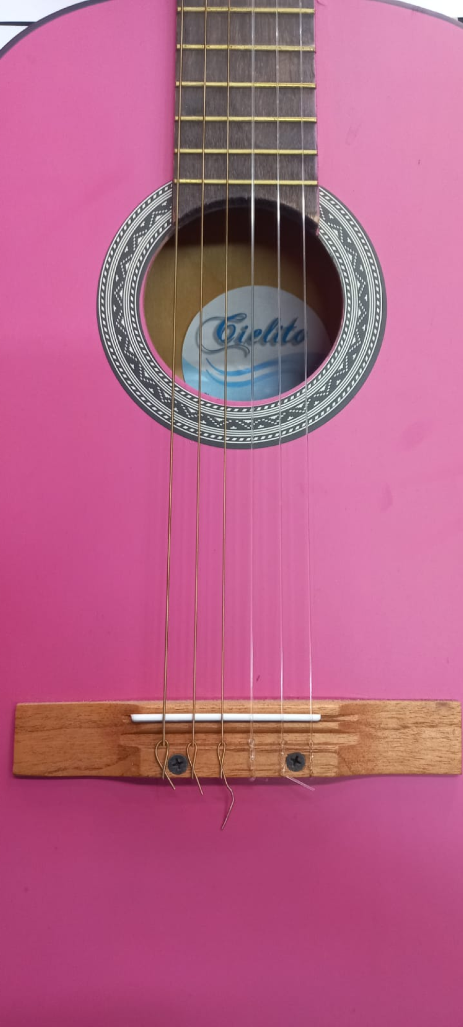 Guitarra Criolla cuerdas de nylon color Rosa - Image 4