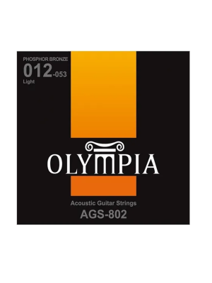 Encordado para Guitarra Acustica 012 Fosforadas Olympia AGS802